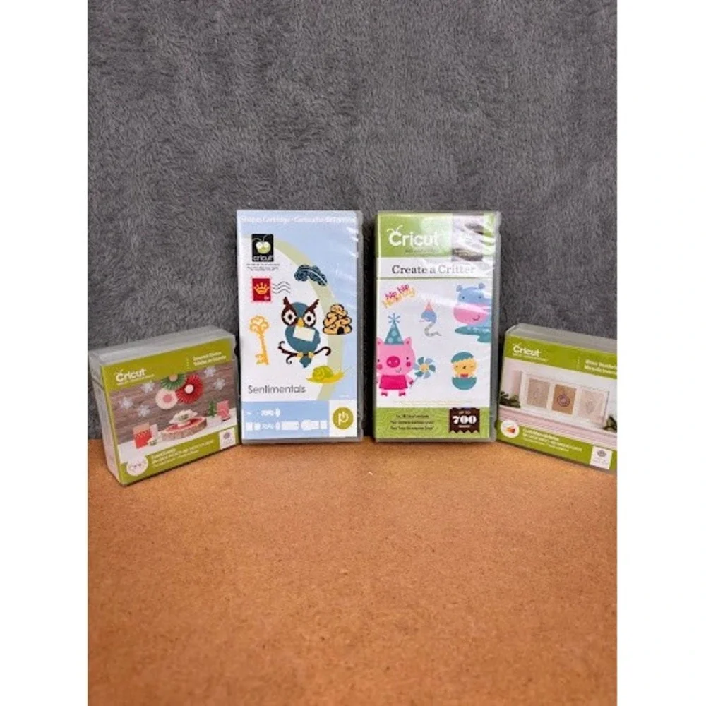 Cricut Cartridge Bundle Create a Critter Sentimentals Anna Griffin 4 Pack Bundle